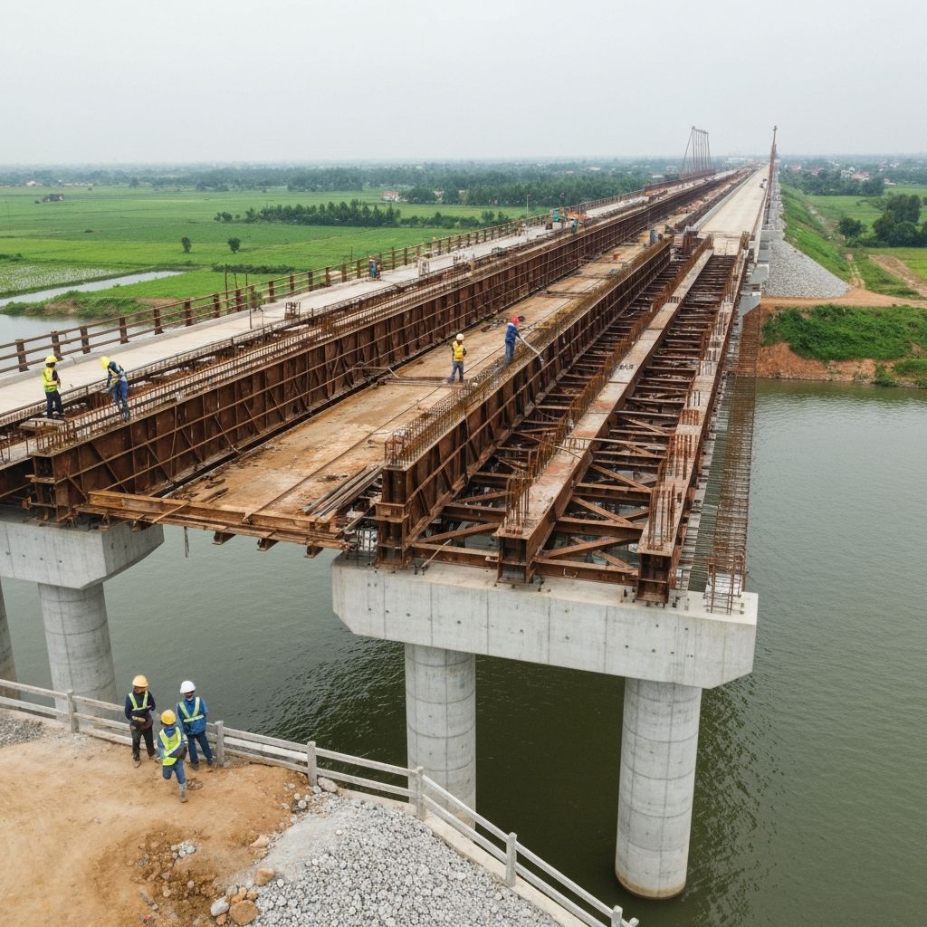 Thi công cầu đường